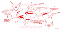 AUTOCOLLANTS (2) pour Honda CBR 1000 RR 2008