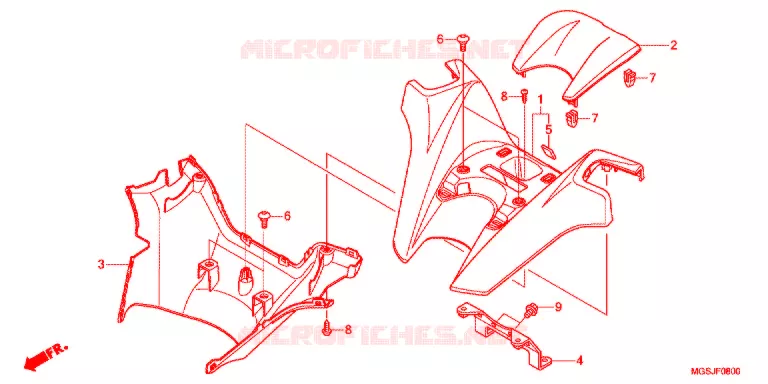 REVETEMENT DE GUIDON Honda MOTO 700 INTEGRA 2012  NC700DC