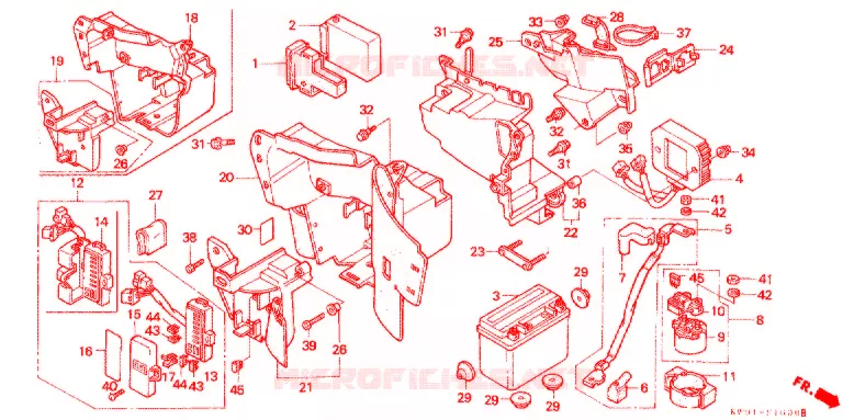 BATTERIE Honda MOTO 400 STEED 1990  NV400CL