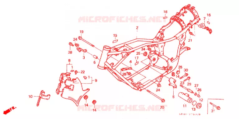 CADRE Honda MOTO 400 STEED 1991  NV400CL