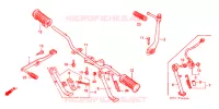 REPOSE PIED   KICK   BEQUILLE   PEDALE pour Honda BENLY CD 50 1985