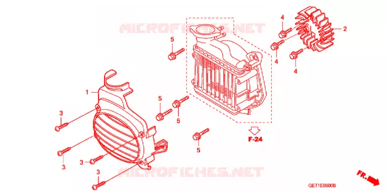 VENTILATEUR ET COUVERCLE DE RADIATEUR Honda SCOOTER 50 SCOOPY 2007  CHF50S7