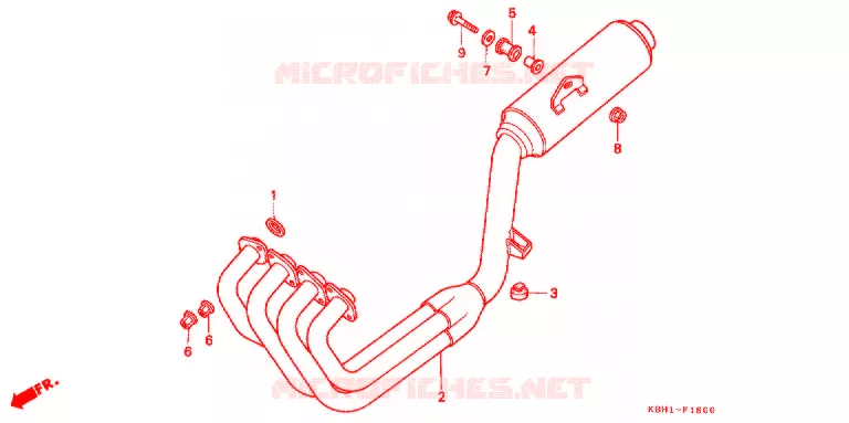 SILENCIEUX D'ECHAPPEMENT Honda MOTO 250 JADE 1993  CB250FP
