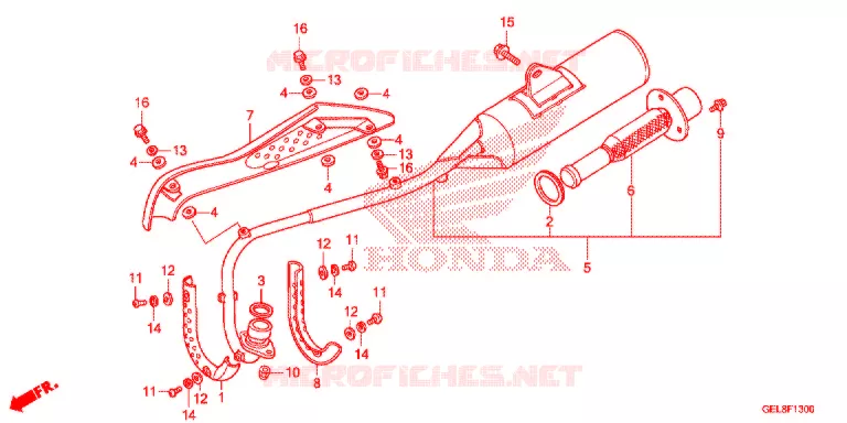 SILENCIEUX D'ECHAPPEMENT Honda MOTO 50 CRF 2020  CRF50FL