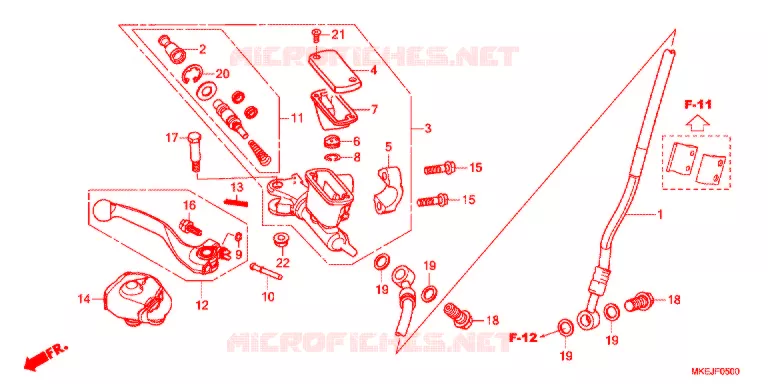 MAITRE CYLINDRE DE FREIN AVANT Honda MOTO 450 CRF 2020  CRF450RL