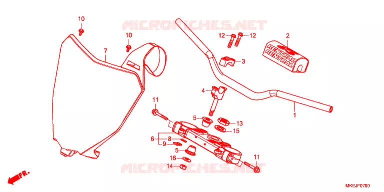 GUIDON - TE DE FOURCHE Honda MOTO 450 CRF 2019  CRF450RK