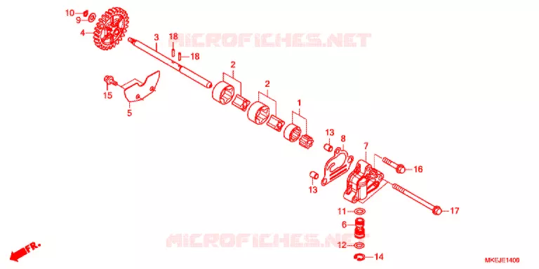 POMPE A HUILE Honda MOTO 450 CRF 2019  CRF450RK