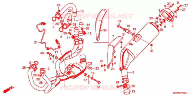 SILENCIEUX D'ECHAPPEMENT Honda MOTO 800 CROSSRUNNER 2020  VFR800XK
