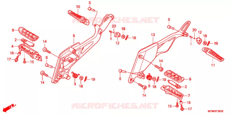 REPOSE PIED Honda MOTO 400 CB 2021  CB400AK