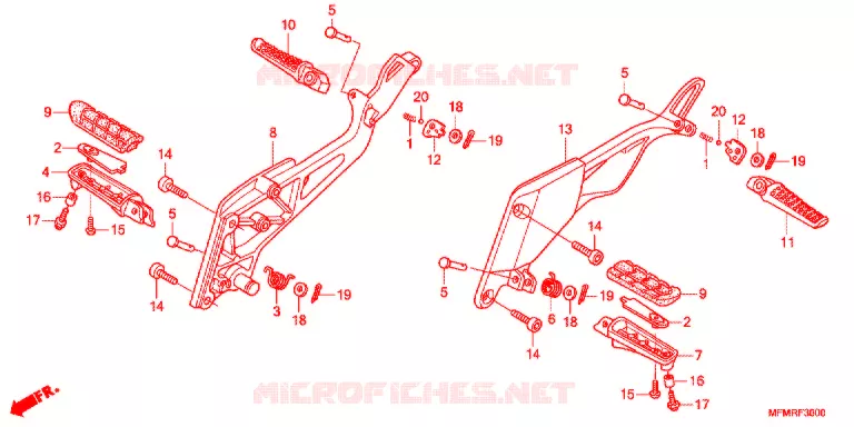 REPOSE PIED Honda MOTO 400 CB 2022  CB400AK