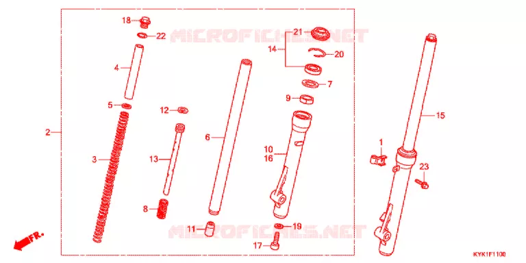 FOURCHE Honda MOTO 110 CRF 2019  CRF110FK