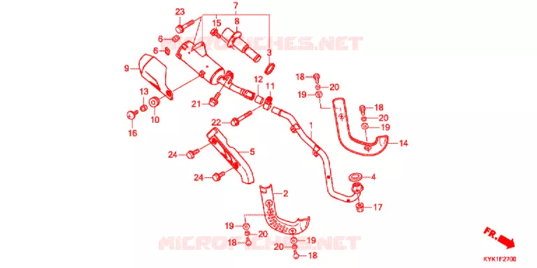 SILENCIEUX D'ECHAPPEMENT Honda MOTO 110 CRF 2021  CRF110FK
