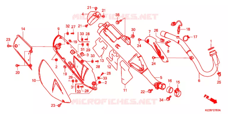 SILENCIEUX D'ECHAPPEMENT Honda MOTO 250 CRF 2019  CRF250LK