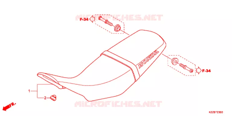 SELLE Honda MOTO 250 CRF 2019  CRF250RDAK