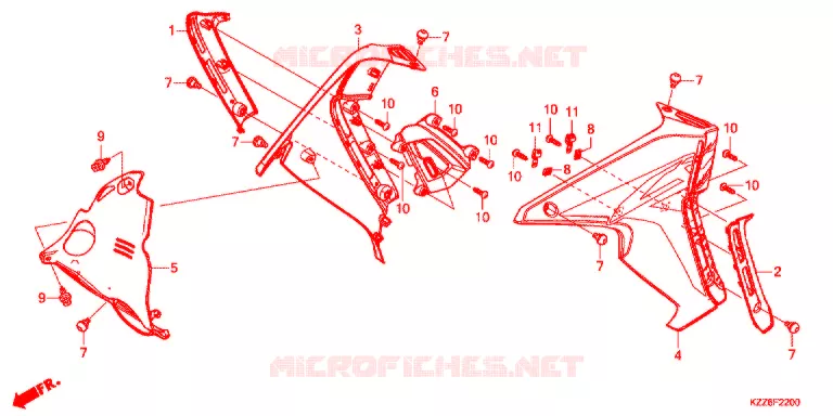 OUIES DE RADIATEUR (CRF250RL/RDA/RLA/RLD) Honda MOTO 250 CRF 2020  CRF250RLAK