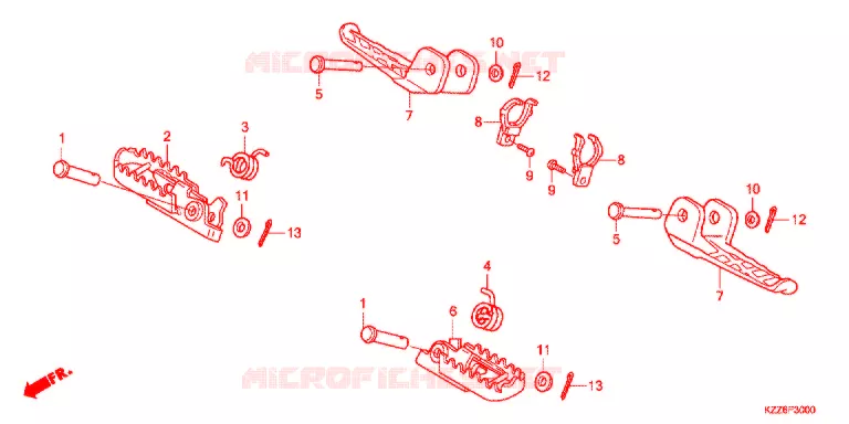 REPOSE PIED Honda MOTO 250 CRF 2020  CRF250RLAK