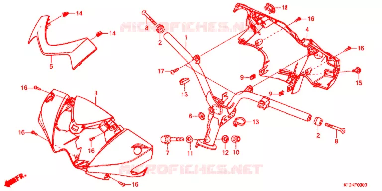 GUIDON - CARENAGE Honda SCOOTER 125 LEAD 2020  NHX125L