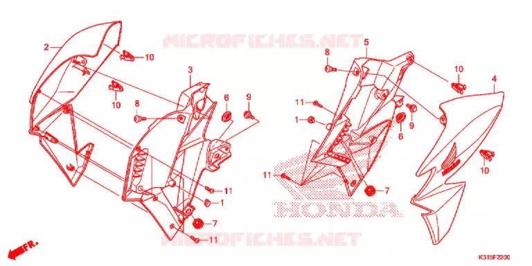 OUIES DE RADIATEUR Honda MOTO 250 CB 2016  MC250G