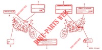 ETIQUETTE DE PRECAUTIONS pour Honda CBX 250 TWISTER 2005