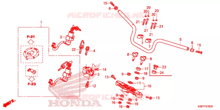 GUIDON Honda MOTO 125 MSX 2018  MSX125AJ_TH