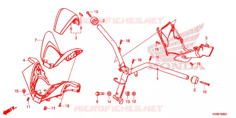 GUIDON - CARENAGE Honda SCOOTER 300 FORZA 2019  NSS300AL