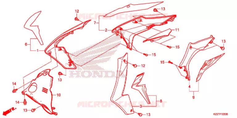 OUIES DE RADIATEUR (CRF250LD) Honda MOTO 250 CRF 2019  CRF250LDJ