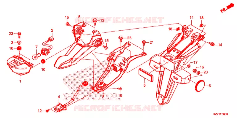 FEU ARRIERE Honda MOTO 250 CRF 2020  CRF250LDK