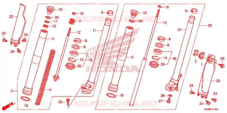 FOURCHE Honda MOTO 250 CRF 2015  CRF250LE