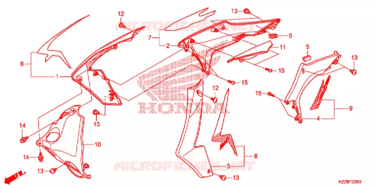 OUIES DE RADIATEUR Honda MOTO 250 CRF 2016  CRF250LF_TH