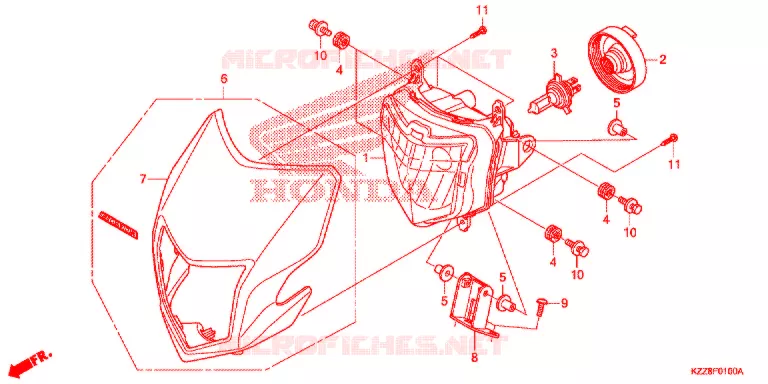PHARE Honda MOTO 250 CRF 2015  CRF250LF_TH