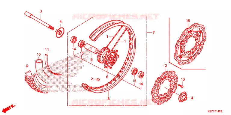 ROUE AVANT Honda MOTO 250 CRF 2017  CRF250RLH