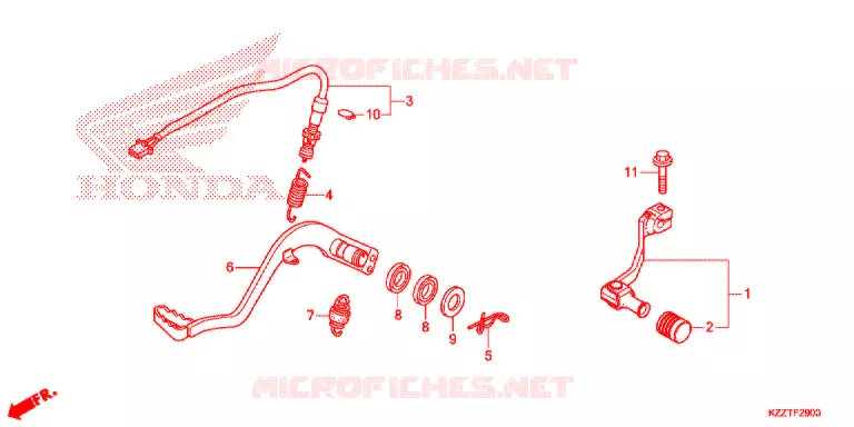 PEDALE Honda MOTO 250 CRF 2019  CRF250RLK