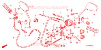 LEVIER DE GUIDON   CABLE   COMMODO (1) pour Honda ANC 110 ICON CYBER COMBI 2008
