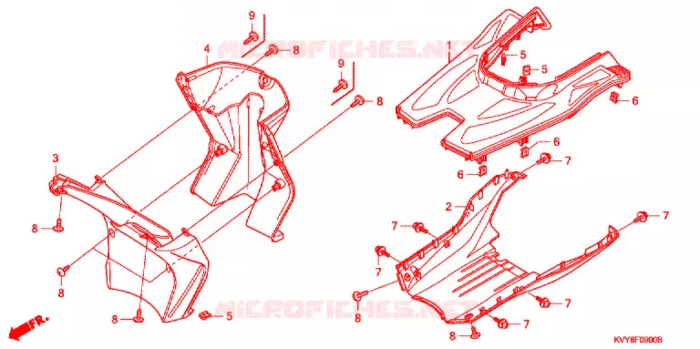 MARCHE PIEDS Honda SCOOTER 110 ICON 2008  ANC110CST8