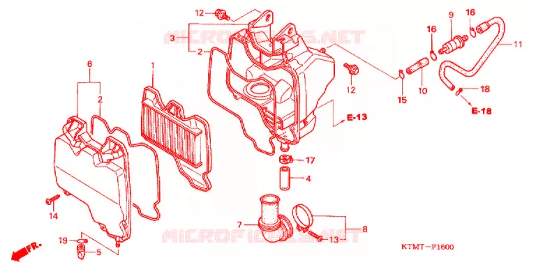 FILTRE A AIR (1) Honda MOTO 110 WAVE 2007  ANF125MST8