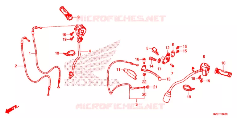 LEVIER DE GUIDON - CABLE - COMMODO Honda MOTO 125 GROM 2019  MSX125J_TH