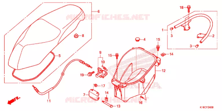 SELLE Honda SCOOTER 110 SCOOPY 2013  ACF110CFD