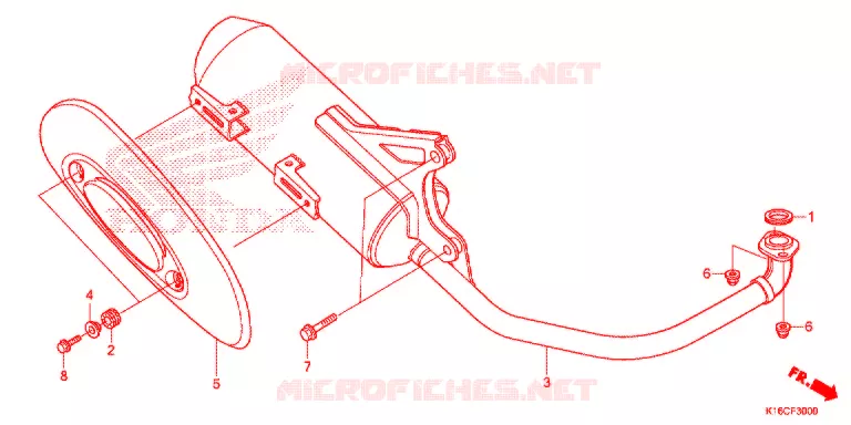 SILENCIEUX D'ECHAPPEMENT Honda SCOOTER 110 SCOOPY 2013  ACF110CFD