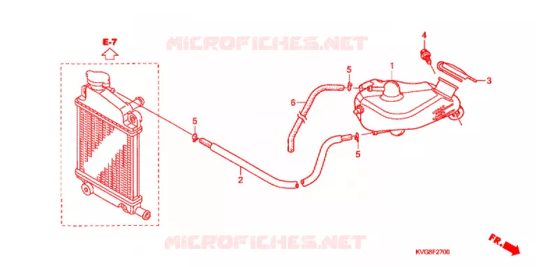 VASE D'EXPANSION (ANC1107/8) Honda SCOOTER 110 AIR-BLADE 2007  ANC110ART7