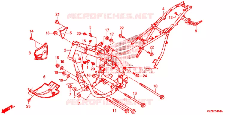 CADRE Honda MOTO 250 CRF 2015  CRF250LF_TH