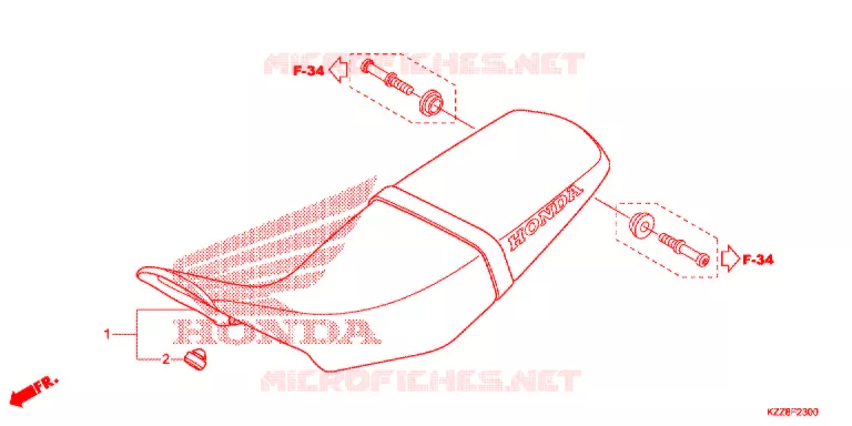 SELLE Honda MOTO 250 CRF 2018  CRF250LF