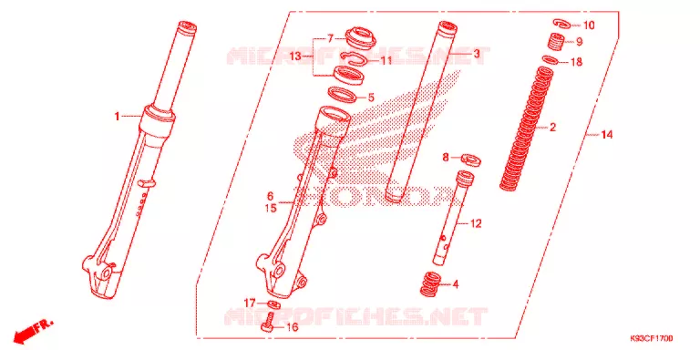FOURCHE Honda SCOOTER 110 SCOOPY 2019  ACF110CBTK