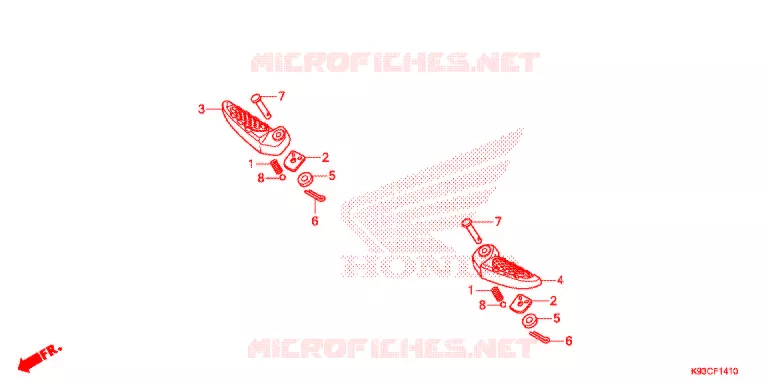 REPOSE PIED Honda SCOOTER 110 SCOOPY 2019  ACF110CBTK