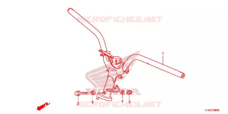 GUIDON Honda SCOOTER 110 SCOOPY 2014  ACF110CFE