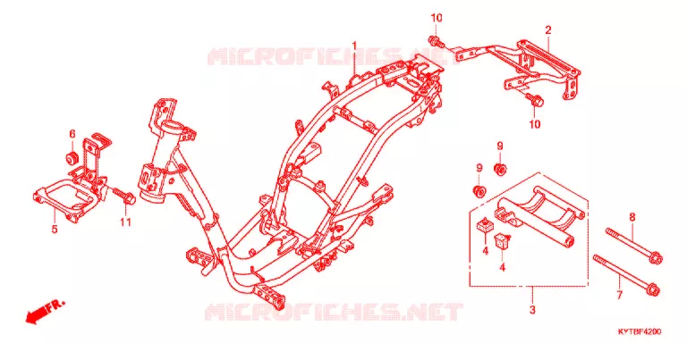 CADRE Honda SCOOTER 110 SCOOPY 2011  ACD110SFB