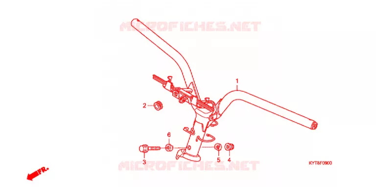 GUIDON Honda SCOOTER 110 SCOOPY 2012  ACD110SFC_4TH