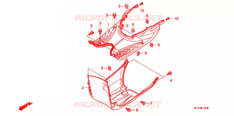 MARCHE PIEDS Honda SCOOTER 110 SCOOPY 2012  ACD110SFC_4TH