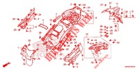 GARDE BOUE ARRIERE (CRF1100A2/A4/AL2/AL4/D2/D4/DL2/DL4) pour Honda AFRICA TWIN 1100 ADVENTURE 2020