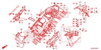 GARDE BOUE ARRIERE (CRF1100A2/A4/AL2/AL4/D2/D4/DL2/DL4) pour Honda AFRICA TWIN 1100 ADVENTURE 2020