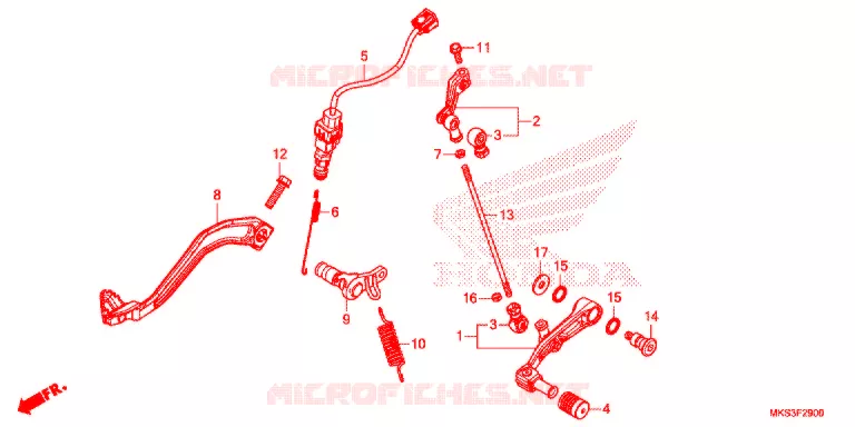 PEDALE Honda MOTO 1100 AFRICA-TWIN 2020  CRF1100AL